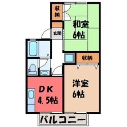 南宇都宮駅 徒歩10分 2階の物件間取画像